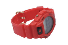 Load image into Gallery viewer, CASIO G-SHOCK A BATHING APE カシオ アベイシングエイプ コラボウォッチ 腕時計 DW-6900 レッド シルバー金具 中古 4c076704