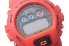 Load image into Gallery viewer, CASIO G-SHOCK A BATHING APE カシオ アベイシングエイプ コラボウォッチ 腕時計 DW-6900 レッド シルバー金具 中古 4c076704