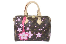 Load image into Gallery viewer, 新品未使用 LOUIS VUITTON ルイヴィトン LV TM スピーディー バンドリエール25 チェリーブロッサム ハンドバッグ M14174 中古 4c076720