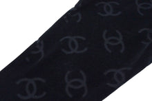 Load image into Gallery viewer, CHANEL シャネル ココマーク レギンス スウェットパンツ ボトムス ベロア ヴィンテージ ブラック レディース 総柄 美品 中古 4c076730