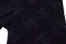 Load image into Gallery viewer, CHANEL シャネル ココマーク レギンス スウェットパンツ ボトムス ベロア ヴィンテージ ブラック レディース 総柄 美品 中古 4c076730