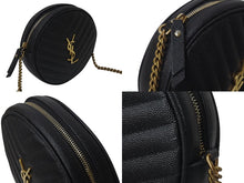 Load image into Gallery viewer, SAINT LAURENT サンローラン ヴィニル チェーンショルダーバッグ レザー ブラック 610436 美品 中古 4c076731