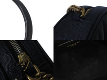 Load image into Gallery viewer, SAINT LAURENT サンローラン ヴィニル チェーンショルダーバッグ レザー ブラック 610436 美品 中古 4c076731