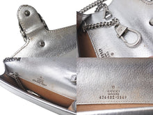 Load image into Gallery viewer, GUCCI グッチ チェーンショルダーバッグ デュオニソス 476432 レザー シルバー 美品 中古 4c076733
