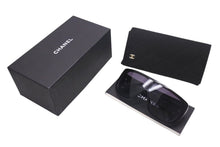 Load image into Gallery viewer, CHANEL シャネル Shield Sunglasses アセテート シールド サングラス 5495A ココマーク ブラック 良品 中古 4c076740