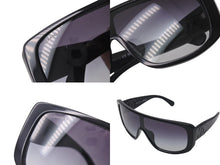 Load image into Gallery viewer, CHANEL シャネル Shield Sunglasses アセテート シールド サングラス 5495A ココマーク ブラック 良品 中古 4c076740