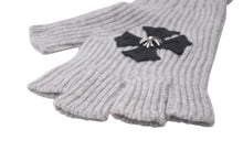 画像をギャラリービューアに読み込む, CHROME HEARTS クロムハーツ CHプラス クロスパッチ グローブ 手袋 カシミヤ ラムスキン フィンガーレス ワンサイズ 美品 中古 4c076742