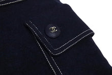 画像をギャラリービューアに読み込む, 新品未使用 CHANEL シャネル スウェットパンツ サイズ36 P65114K60972 ネイビー カシミヤ シルク ココマーク 中古 4c069358