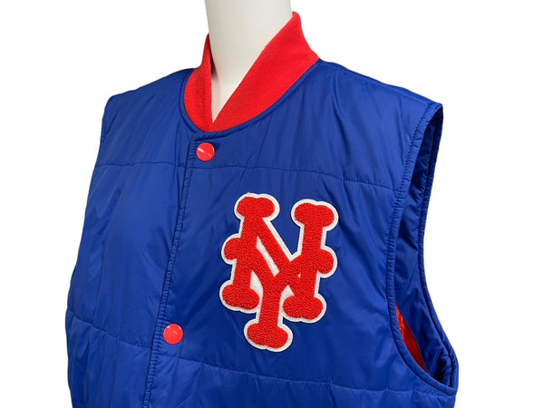 Mitchell&Ness Michelle &amp; Ness Sleeveless Down Vest, Size M, Orange, 6076A280539, Excellent Condition, Used, 4c069663