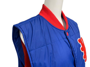 Mitchell&Ness Michelle &amp; Ness Sleeveless Down Vest, Size M, Orange, 6076A280539, Excellent Condition, Used, 4c069663