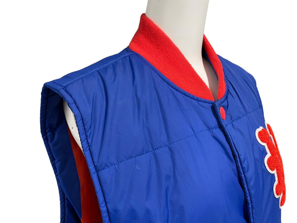 Mitchell&Ness Michelle &amp; Ness Sleeveless Down Vest, Size M, Orange, 6076A280539, Excellent Condition, Used, 4c069663