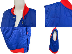 Mitchell&Ness Michelle &amp; Ness Sleeveless Down Vest, Size M, Orange, 6076A280539, Excellent Condition, Used, 4c069663