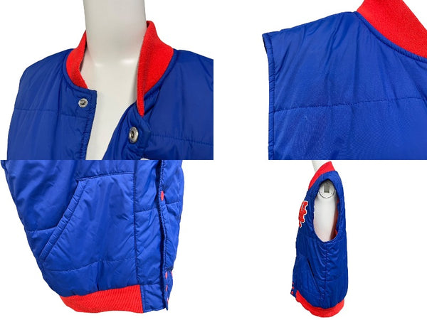 Mitchell&Ness Michelle &amp; Ness Sleeveless Down Vest, Size M, Orange, 6076A280539, Excellent Condition, Used, 4c069663