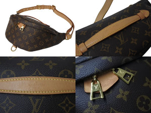 極美品 LOUIS VUITTON ルイヴィトン ボディバッグ M43644 バムバッグ ブラウン モノグラムキャンバス 中古 4c069736