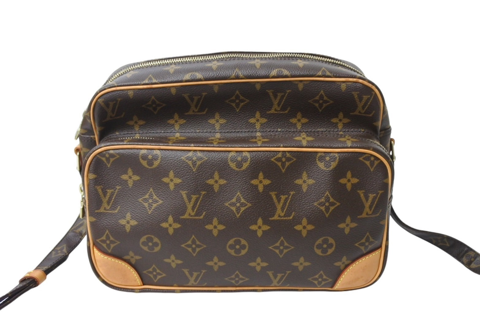 LOUIS VUITTON ルイヴィトン モノグラム ナイル ショルダーバッグ M45244 ブラウン PVC ヌメ革 ゴールド金具 美品 中古  4c069913 – Casanova Vintage