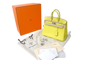 未使用 HERMES エルメス バーキン 25 ハンドバッグ Y刻印 スフレ ブルーブルーエ トリヨンノヴィーヨ ゴールド金具 中古 4c700005