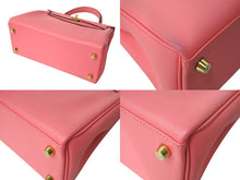 Load image into Gallery viewer, 極美品 HERMES エルメス ケリー25 2WAY ショルダーバッグ C刻印 ヴォースイフト ローズアザレ ゴールド金具 中古 4c700024