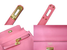Load image into Gallery viewer, 極美品 HERMES エルメス ケリー25 2WAY ショルダーバッグ C刻印 ヴォースイフト ローズアザレ ゴールド金具 中古 4c700024