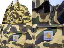 Load image into Gallery viewer, A BATHING APE × CARHARTT アベイシングエイプ カーハート アクティブジャケット 06AW サイズM カモ柄 ACE-04701 中古 美品 4c070109