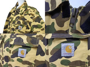 A BATHING APE × CARHARTT アベイシングエイプ カーハート アクティブジャケット 06AW サイズM カモ柄 ACE-04701 中古 美品 4c070109