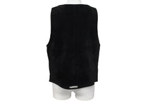 画像をギャラリービューアに読み込む, CHROME HEARTS クロムハーツ CLASSIC 2B SUD ベスト サイズM スエード クロスボールボタン シルバー925 カーフレザー 美品 中古 4c070155