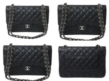 画像をギャラリービューアに読み込む, 極美品 CHANEL シャネル マトラッセ30 Wフラップ Wチェーン ショルダーバッグ 18番台 キャビアスキン ブラック シルバー金具 中古 4c070385