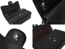 画像をギャラリービューアに読み込む, 極美品 CHANEL シャネル マトラッセ30 Wフラップ Wチェーン ショルダーバッグ 18番台 キャビアスキン ブラック シルバー金具 中古 4c070385