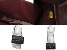 画像をギャラリービューアに読み込む, 極美品 CHANEL シャネル マトラッセ30 Wフラップ Wチェーン ショルダーバッグ 18番台 キャビアスキン ブラック シルバー金具 中古 4c070385