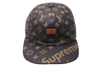 LOUIS VUITTON x SUPREME ルイヴィトン x シュプリーム 5-Panel Hat 5パネル キャップ MP1879 モノグラム 美品 中古 4c070857