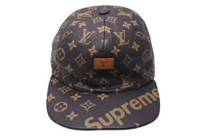 LOUIS VUITTON x SUPREME ルイヴィトン x シュプリーム 5-Panel Hat 5パネル キャップ MP1879 モノグラム 美品 中古 4c070857