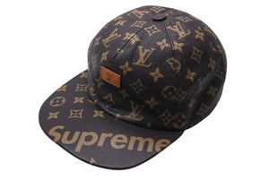 LOUIS VUITTON x SUPREME ルイヴィトン x シュプリーム 5-Panel Hat 5パネル キャップ MP1879 モノグラム 美品 中古 4c070857