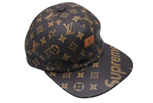 LOUIS VUITTON x SUPREME ルイヴィトン x シュプリーム 5-Panel Hat 5パネル キャップ MP1879 モノグラム 美品 中古 4c070857