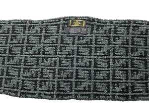 FENDI フェンディ マフラー ズッカ柄 FFロゴ イタリア製 アクリル ブラック グレー 美品 中古 4c071004