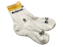 画像をギャラリービューアに読み込む, CHROME HEARTS クロムハーツ 靴下 ソックス ロゴ刺繍 イエロー FUCK YOU ホワイト コットン 良品 中古 4c071026