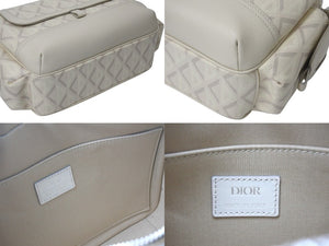 新品未使用 DIOR ディオール Hit The Road ヒット ザ ロード メッセンジャー バッグ CD ダイヤモンド ホワイト 中古 4c071155