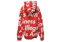 Load image into Gallery viewer, SUPREME シュプリーム Legal Business Hoodie リーガルビジネスパーカー 07AW レッド ホワイト M 美品 中古 4c074307