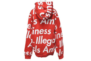 SUPREME シュプリーム Legal Business Hoodie リーガルビジネスパーカー 07AW レッド ホワイト M 美品 中古 4c074307