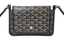 画像をギャラリービューアに読み込む, 極美品 GOYARD ゴヤール プリュメ ショルダーバッグ レザー PVC ブラックシルバー金具中古 4c074372