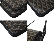 画像をギャラリービューアに読み込む, 極美品 GOYARD ゴヤール プリュメ ショルダーバッグ レザー PVC ブラックシルバー金具中古 4c074372