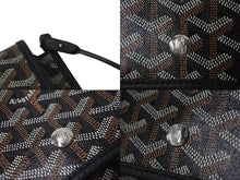 画像をギャラリービューアに読み込む, 極美品 GOYARD ゴヤール プリュメ ショルダーバッグ レザー PVC ブラックシルバー金具中古 4c074372