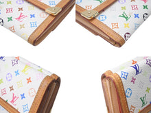 画像をギャラリービューアに読み込む, LOUIS VUITTON ルイ ヴィトン 財布 ポルトモネビエカルトクレディ M92983 モノグラム マルチカラー ホワイト 村上隆 ゴールド金具 良品 中古 4c076220