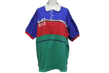 画像をギャラリービューアに読み込む, POLO RALPH LAUREN ポロ ラルフローレン ポロシャツ 90s サイズL マルチカラー レッド グリーン ブルー 中古 美品 4C070940