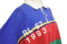 画像をギャラリービューアに読み込む, POLO RALPH LAUREN ポロ ラルフローレン ポロシャツ 90s サイズL マルチカラー レッド グリーン ブルー 中古 美品 4C070940
