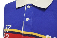 画像をギャラリービューアに読み込む, POLO RALPH LAUREN ポロ ラルフローレン ポロシャツ 90s サイズL マルチカラー レッド グリーン ブルー 中古 美品 4C070940