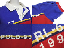 画像をギャラリービューアに読み込む, POLO RALPH LAUREN ポロ ラルフローレン ポロシャツ 90s サイズL マルチカラー レッド グリーン ブルー 中古 美品 4C070940