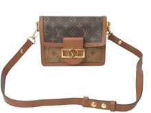 画像をギャラリービューアに読み込む, LOUIS VUITTON ルイヴィトン モノグラム リバース ドーフィーヌ ミニ ショルダーバッグ M45959 ブラウン モノグラムキャンバス レザー ゴールド金具 美品 中古 4c072831