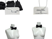Load image into Gallery viewer, 新品未使用 CHANEL シャネル 蝶ネクタイ リボンタイ チョーカー ココマーク キルティングデザイン シルク ブラック 中古 4c075580