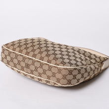 画像をギャラリービューアに読み込む, GUCCI グッチ GGキャンバス ショルダーバッグ 153010 ワンショルダー セミレザー カーキベージュ 白 アイボリー 4a000269