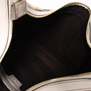 GUCCI グッチ GGキャンバス ショルダーバッグ 153010 ワンショルダー セミレザー カーキベージュ 白 アイボリー 4a000269