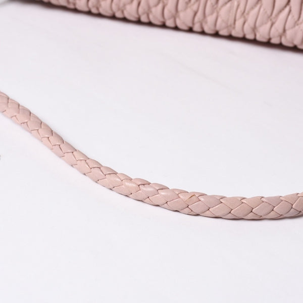 Very good condition MIUMIU Matelasse one shoulder bag RP0233 Nappa leather Bijou chain Pink Silver hardware Used 4a000514